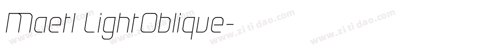 Maetl LightOblique字体转换